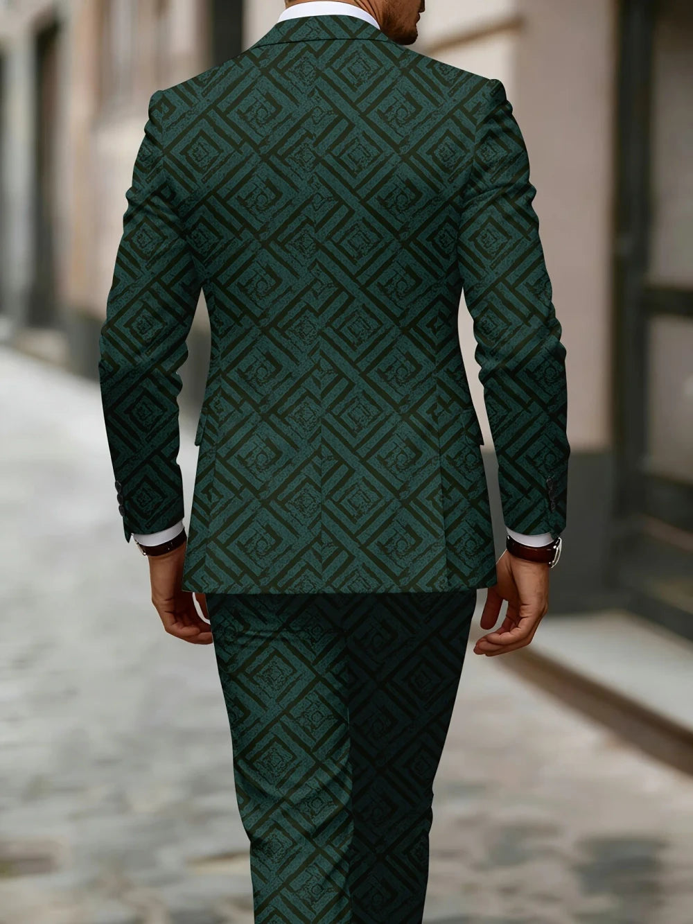 Green Plaid Two-Piece Suit