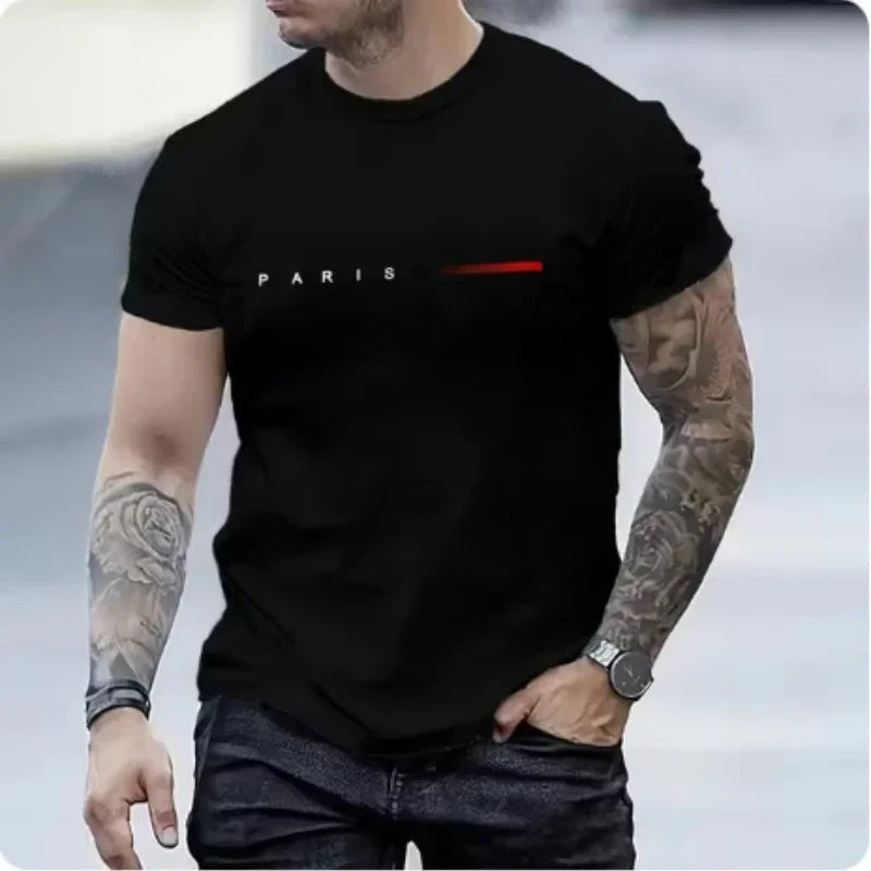 Men's Letter Print Two-Piece Set