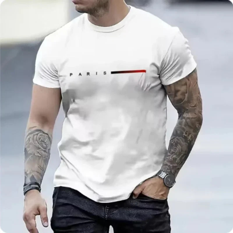 Men's Letter Print Two-Piece Set