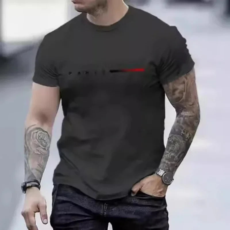 Men's Letter Print Two-Piece Set