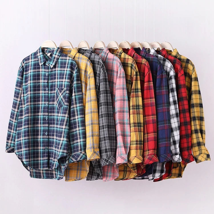 Women's Flannel Plaid Shirt
